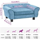 vidaXL Sofa za pse tirkizna 72 x 45 x 30 cm plišana | shoptok.hr