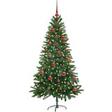 vidaXL Božično drevo med 150 LED z stojalom Zelena 150 cm PE | Shoptok.si