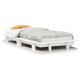 vidaXL Posteljni okvir bel 90x200 cm trdna borovina | Shoptok.si