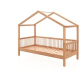 Vipack Dječji krevet od punog hrasta u obliku kućice/s dodatnim ležajem 90x200 cm u prirodnoj boji Forrest – | shoptok.hr