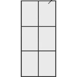 Pregrada za tuširanje s prozirnim staklom ESG 80 x 195 cm crna | shoptok.hr