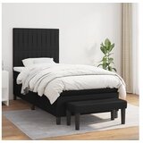 vidaXL Box spring krevet s madracem crni 80 x 200 cm od tkanine Cijene