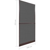  Zaslon za insekte s čepom Smeđa i crna 100 x 215 cm - Smeđa 100 x 215 cm | shoptok.hr