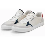 Ombre Men's shoes sneakers with colorful accents - white