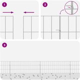  Ograda za vrt s kolčićima 12 pcs 75 x 30 cm Mesh Srebrna | shoptok.hr