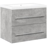  2-dijelni set kupaonskog namještaja siva boja betona drveni 60 x 38.5 x 48 cm | Shoptok.si