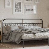 Maison Chic kovinsko posteljno vzglavje - vzglavna omarica - nočna omarica črno 193 cm, (21704722) | Shoptok.si