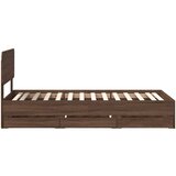 vidaXL Konstrukcija postelje Rjav hrast 75 x 190 cm Inženirsko leseno, (5000113710) | Shoptok.si