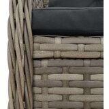 vidaXL 3-dijelni bistro set od poliratana s jastucima sivi | shoptok.hr