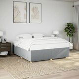 Maison Chic Posteljni okvir - Dvoposteljna postelja - Zakonska postelja brez vzmetnice svetlo siv 180x200 cm tkanina-J4137, (21760491) | Shoptok.si