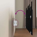  Zidno uzglavlje crni 166x3x80 cm od masivne borovine | shoptok.hr