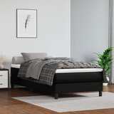  s oprugama i madracem crni 90 x 200 cm od umjetne kože | shoptok.hr