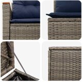  Set sofe 5 kom. Siva i tamnoplava Poli Rattan i čelik | shoptok.hr