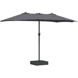  Vrtni suncobran Antracit 385 x 209 x 244 cm Poliester | shoptok.hr
