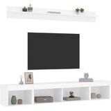  5-dijelni zidni TV elementi s LED bijeli od konstruiranog drva | shoptok.hr