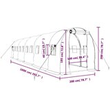  Staklenik s čeličnim okvirom zeleni 20 m² 10 x 2 x 2 m | shoptok.hr
