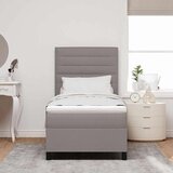 Box Postelja s škatlo z vzmetnico in LED Taupe 80x200 cm Tkanina, (22083120) | Shoptok.si