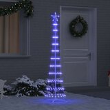 vidaXL LED božično drevesce Modra 138.5 x 138.5 x 399 cm Kovina | Shoptok.si