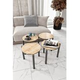 Hanah home Lavia 4 Oak set stolova