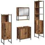  Set namještaja za kupaonicu 4 kom. Smeđa 33 x 33 x 185,5 cm | shoptok.hr