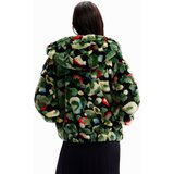 Desigual Prehodna jakna zelena / rdeča / črna / bela | Shoptok.si