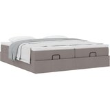 vidaXL otomanski okvir kreveta s madracima smeđesivi 200x200cm tkanine | shoptok.hr