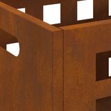 vidaXL Vremensko odporna jeklena/rjava Corten jeklo Velika Ogenjna jama | Shoptok.si