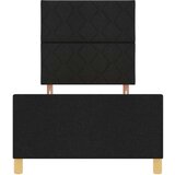 vidaXL okvir postelje Komplet 2 Črn Trden les, tkanina 90 x 200 cm, (22082456) | Shoptok.si