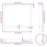 vidaXL Noge stolića za kavu 2 kom crne 80x(72-73) cm čelik | shoptok.hr