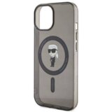  originalen karl lagerfeld za iphone 15 KLHMP15SHFCKNOK hardcase ovitek zaščita z magsafe karls full body - prozorno črn | Shoptok.si