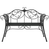 Vrtna klupa 2-Broj sjedala 130 x 47 x 90 cm Čelik Crna | Eponuda.com