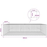  Gabion s 5 mm žicom i mrežom 5x5 cm 200x50x50 cm | shoptok.hr