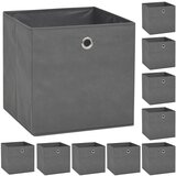 vidaXL Škatle za shranjevanje 10 kosov netkano blago 32x32x32 cm sive, (20709558) | Shoptok.si