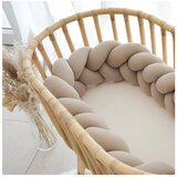 Puffi Jednostruka bordura za dječji krevet svijetlo bež 70 cm | Shoptok.si