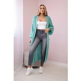 Kesi Włoski Long cardigan mint Cijene