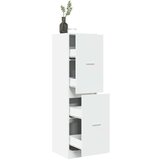 vidaXL Lekarniška omara bela 40x41x144,5 cm inženirski les | Shoptok.si