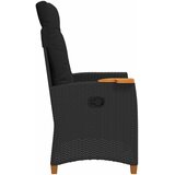  Fotelja za ležanje s pločom za čaj Crna 62 x 64 x 112 cm | shoptok.hr
