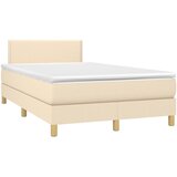  The Living Store Box spring postelja z vzmetnico krem 120x190 cm blago - Box Spring Postelja, (21497758) | Shoptok.si
