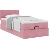  Otomanski okvir kreveta s madraca ružičasti 90x190cm baršunasti | shoptok.hr