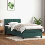Box Spring postelja z vzmetnico Temno zelena 90x210 cm Velvet, (22011069) Cene