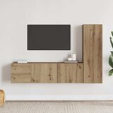  3-dijelni zidni TV ormarić Artisan hrast izrađen od drveta | shoptok.hr