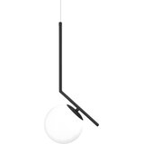 Toolight Stropna viseća svjetiljka Staklena kugla bijelo G107-1W BLACK WHITE | shoptok.hr