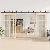 vidaXL Pribor za klizna vrata 200 cm čelični crni | shoptok.hr