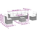  7-dijelni set vrtnih sofa od poliratana s jastucima crni | shoptok.hr