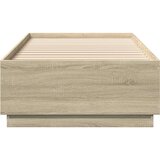  Okvir za krevet s LED svjetlima boja hrasta 90 x 200 cm drveni | shoptok.hr