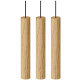 UMAGE LED viseća svjetiljka od punog hrasta u prirodnoj boji s drvenim sjenilom ø 3 cm Chimes – Cijene