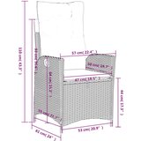 5-dijelni vrtni blagovaonski set s jastucima od poliratana crni | shoptok.hr