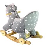 Lean Toys Gugalni konjiček 2 v 1 Ride On Blue s pikami | Shoptok.si