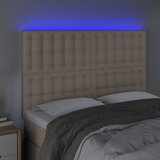  LED uzglavlje boja cappuccina 144x5x118/128cm od umjetna koža | shoptok.hr