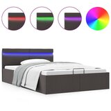 Furnova Dvižni posteljni okvir LED temno sivo blago 120x200 cm, (21936742) | Shoptok.si
